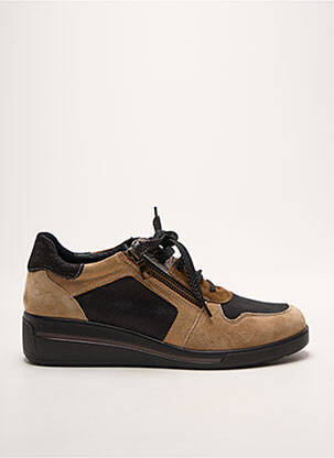 Baskets talon compensé talon de 4 à 6cm beige INFINI femme