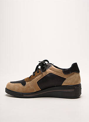 Baskets talon compensé talon de 4 à 6cm beige INFINI femme