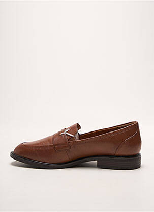 Mocassins tissage satiné talon plat jusqu'à 3cm marron TAMARIS femme