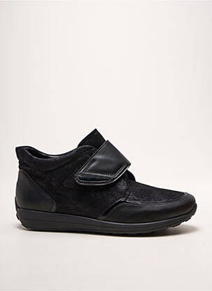 Bottines/boots tissage satiné talon plat jusqu'à 3cm noir ARA femme