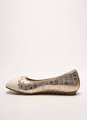 Ballerines tissage satiné talon plat jusqu'à 3cm or MAM'ZELLE femme