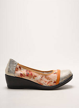 Ballerines impression talon de 4 à 6cm orange INFINI femme