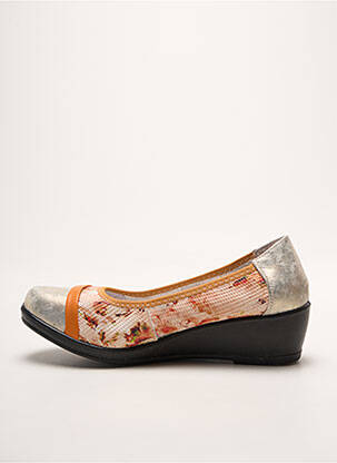 Ballerines impression talon de 4 à 6cm orange INFINI femme