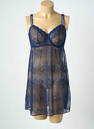 Nuisette/combinette fines bretelles bleu PRIMADONNA femme