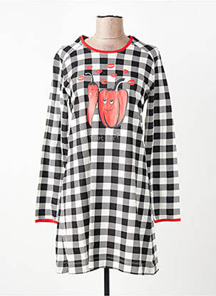 Chemise de nuit stretch noir REBELLE BY PASTUNETTE femme