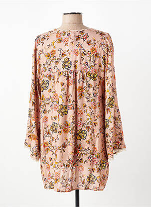 Blouse tissage popeline manches longues rose ANTIGEL femme