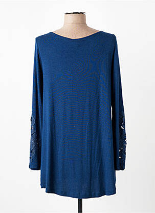 T-shirt manches longues manches longues bleu SUGGEST femme