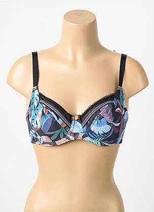 Soutien-gorge effet matière satinée haut soutien-gorge emboitant bleu ANTIGEL femme
