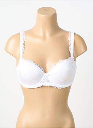 Soutien-gorge effet matière satinée haut soutien-gorge moulé blanc MARIE JO femme