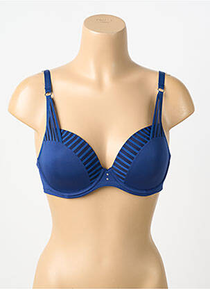 Soutien-gorge effet matière satinée haut soutien-gorge moulé bleu MARIE JO femme