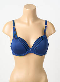 Soutien-gorge effet matière satinée haut soutien-gorge moulé bleu MARIE JO femme