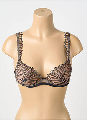 Soutien-gorge broderie haut soutien-gorge moulé noir IRIS WAN HERPEN X AUBADE femme