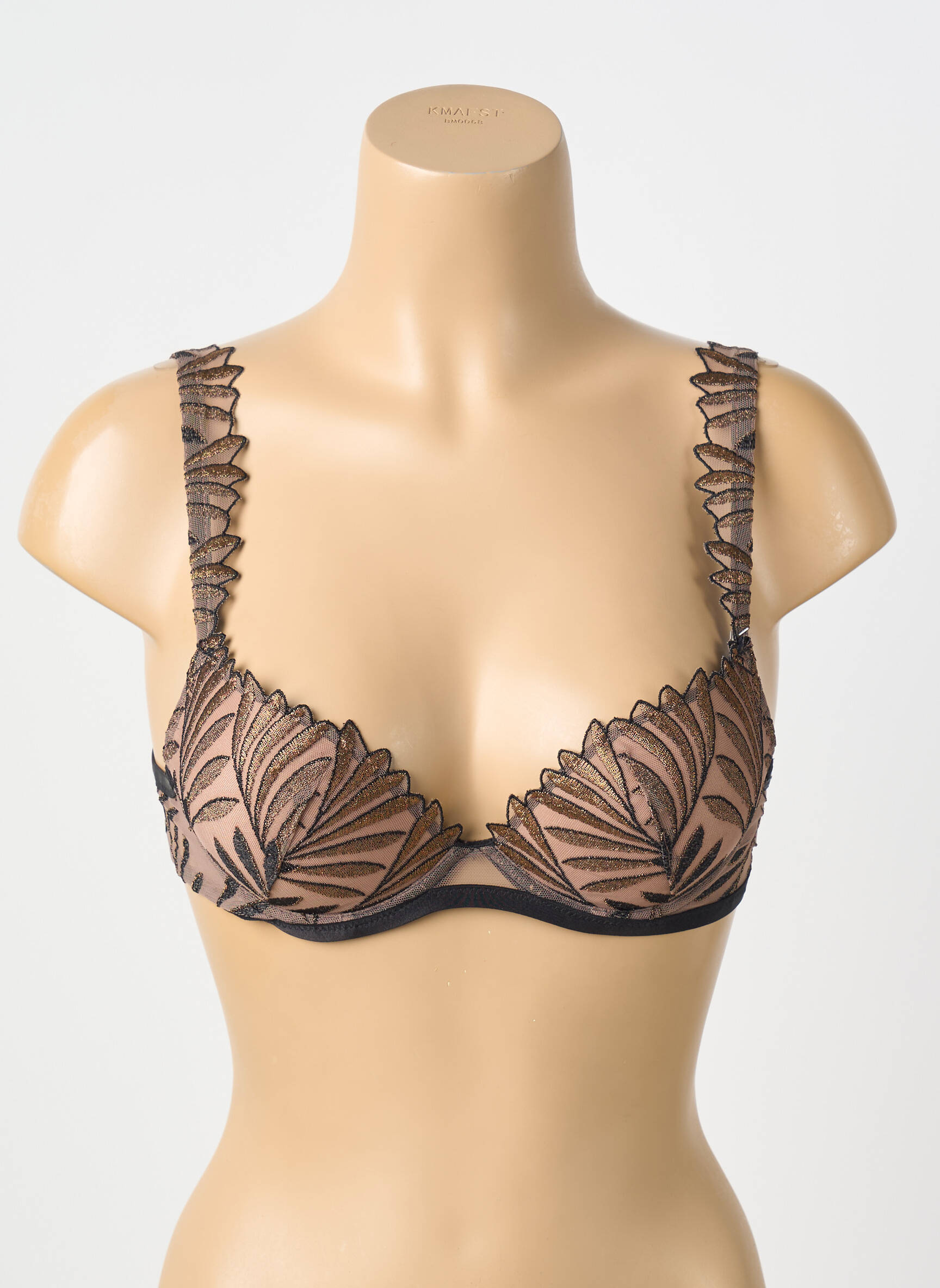 Soutien-gorge broderie haut soutien-gorge moulé noir IRIS WAN HERPEN X AUBADE femme