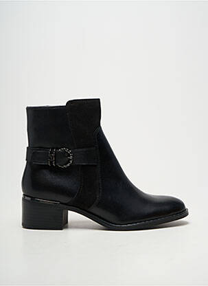Bottines/boots tissage satiné talon de 4 à 6cm noir TAMARIS femme