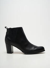 Bottines/boots tissage satiné talon de 7 à 9cm noir MAM'ZELLE femme
