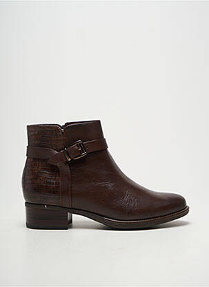 Bottines/boots matière lisse talon plat jusqu'à 3cm marron TAMARIS femme