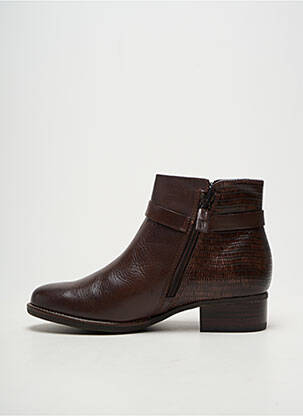Bottines/boots matière lisse talon plat jusqu'à 3cm marron TAMARIS femme