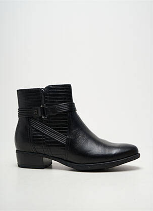 Bottines/boots tissage satiné talon plat jusqu'à 3cm noir TAMARIS femme