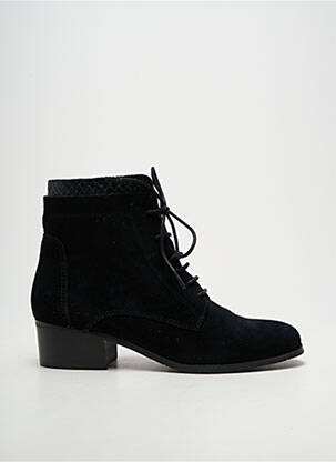 Bottines/boots tissage satiné talon de 4 à 6cm noir SWEET femme