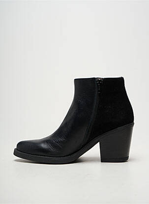 Bottines/boots tissage satiné talon de 7 à 9cm noir PATRICIA MILLER femme