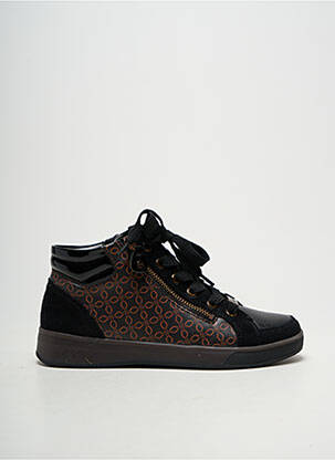 Baskets fermeture zip et lacets talon plat jusqu'à 3cm noir ARA femme