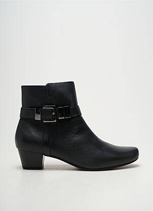 Bottines/boots tissage satiné talon de 4 à 6cm noir SWEET femme