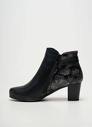 Bottines/boots tissage satiné talon de 4 à 6cm noir KARSTON femme