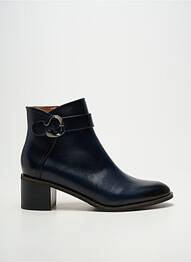 Bottines/boots tissage satiné talon de 4 à 6cm bleu MAM'ZELLE femme