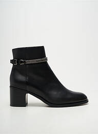 Bottines/boots tissage satiné talon de 4 à 6cm noir MAM'ZELLE femme