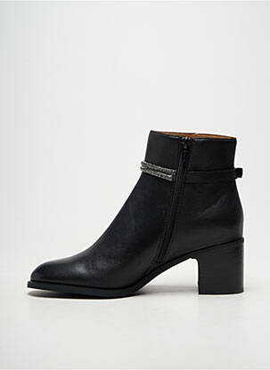 Bottines/boots tissage satiné talon de 4 à 6cm noir MAM'ZELLE femme