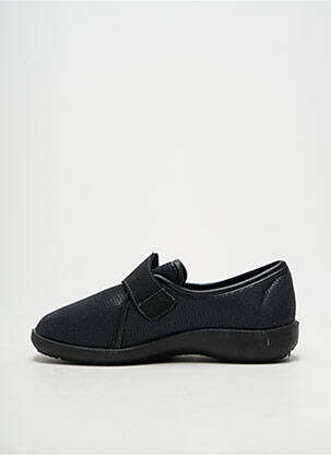 Chaussons/pantoufles tissage satiné talon plat jusqu'à 3cm bleu FARGEOT femme