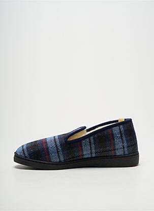 Chaussons/pantoufles bout rond bout rond bleu FARGEOT homme