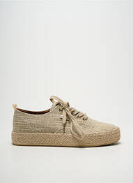 Espadrilles tissage satiné talon de 4 à 6cm beige LES TROPEZIENNES PAR M.BELARBI femme