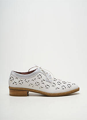 Derbies tissage satiné talon plat jusqu'à 3cm argent MAM'ZELLE femme