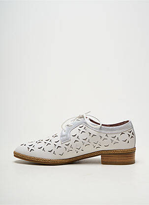 Derbies tissage satiné talon plat jusqu'à 3cm argent MAM'ZELLE femme