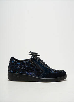 Chaussures de confort fermeture zip et lacets talon plat jusqu'à 3cm bleu INFINI femme