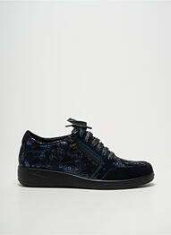 Chaussures de confort fermeture zip et lacets talon plat jusqu'à 3cm bleu INFINI femme