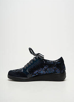 Chaussures de confort fermeture zip et lacets talon plat jusqu'à 3cm bleu INFINI femme