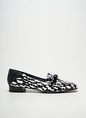 Mocassins tissage satiné talon plat jusqu'à 3cm noir DANSI femme