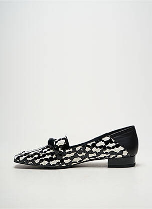 Mocassins tissage satiné talon plat jusqu'à 3cm noir DANSI femme