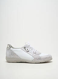 Chaussures de confort fermeture zip et lacets talon plat jusqu'à 3cm argent SUAVE femme