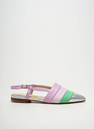 Sandales/nu pieds chiquet talon plat jusqu'à 3cm violet DANSI femme