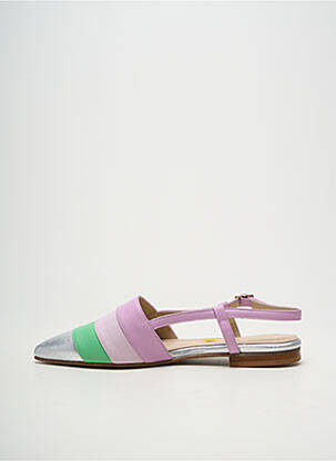 Sandales/nu pieds chiquet talon plat jusqu'à 3cm violet DANSI femme