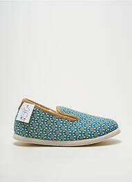 Chaussons/pantoufles tissage satiné talon plat jusqu'à 3cm vert CHAUSSE MOUTON femme