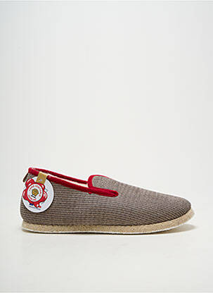 Chaussons/pantoufles bout rond bout rond marron CHAUSSE MOUTON homme