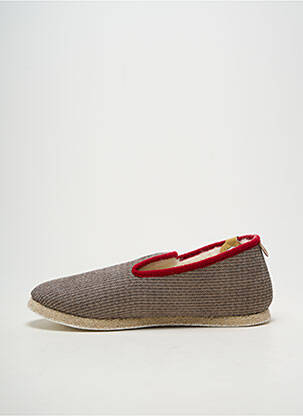 Chaussons/pantoufles bout rond bout rond marron CHAUSSE MOUTON homme