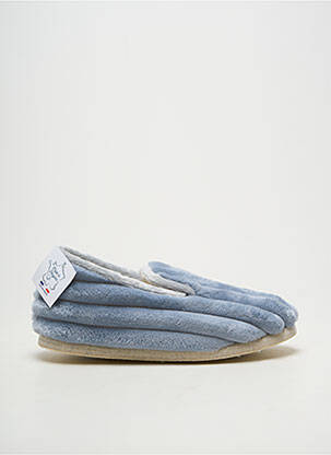 Chaussons/pantoufles bout rond talon plat jusqu'à 3cm bleu CHAUSSE MOUTON femme