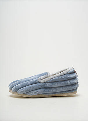 Chaussons/pantoufles bout rond talon plat jusqu'à 3cm bleu CHAUSSE MOUTON femme
