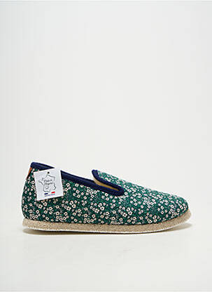 Chaussons/pantoufles bout rond talon plat jusqu'à 3cm vert CHAUSSE MOUTON femme