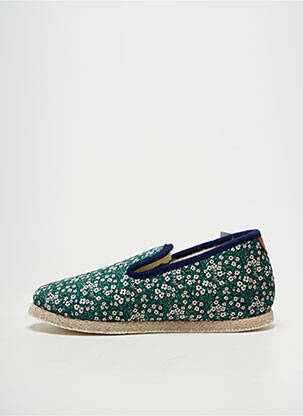 Chaussons/pantoufles bout rond talon plat jusqu'à 3cm vert CHAUSSE MOUTON femme